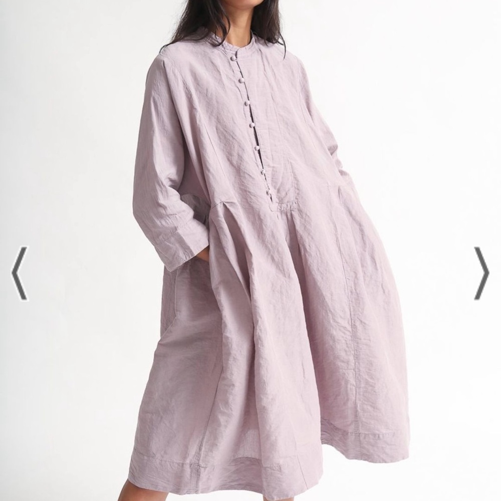 NEST ROBE Ohmi-Zarashi Hemp Cotton Kurta Tunic Dress - Size F OS/One Size